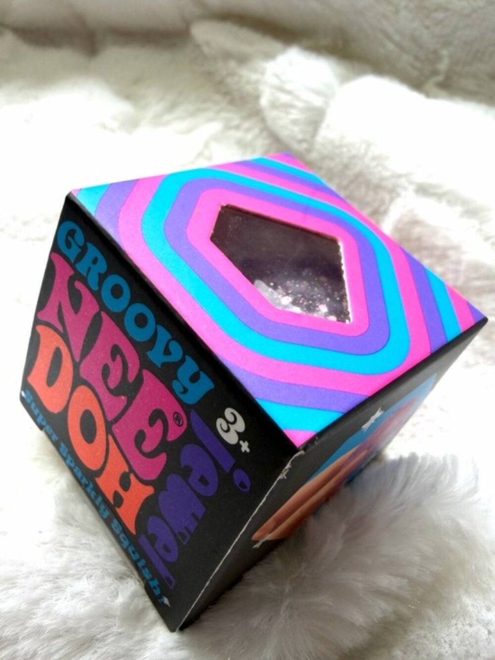 🆕 NWT 💜 NeeDoh Groovy Jewel ✨ Purple & Glitter Mini Squishy 🔥 VIRAL on TikTok